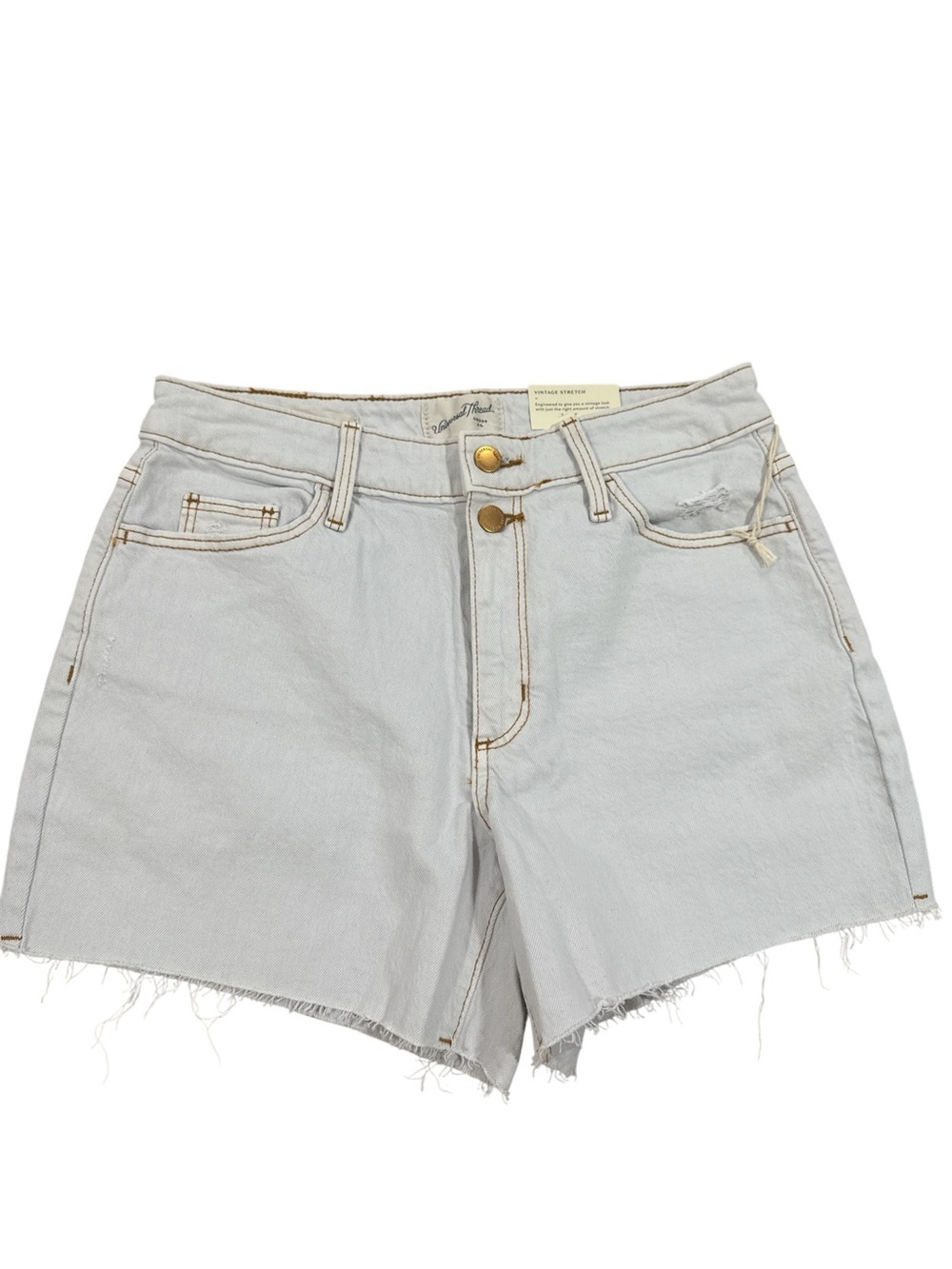 Universal Thread Light Gray High-Rise Denim Shorts
